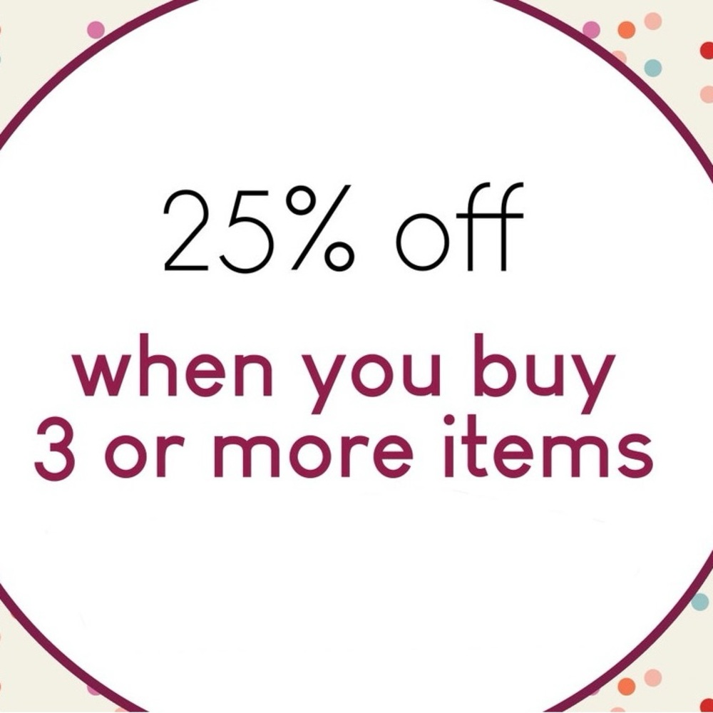 25% off bundles of 3 or more